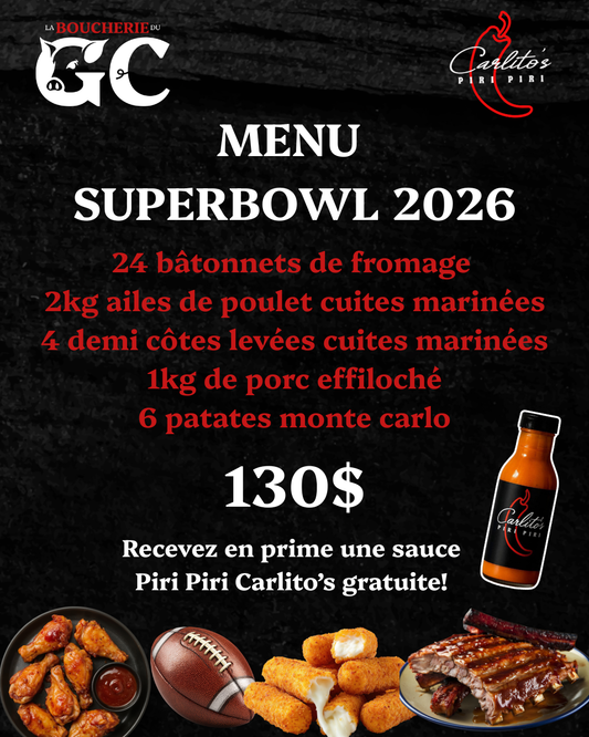 Menu Superbowl